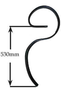 Schwere Kultureggenzinke Querschnitt: 45x12mm