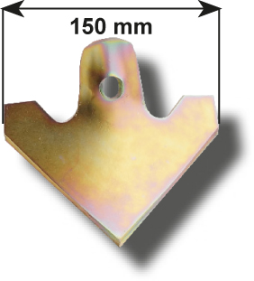 Gänsefußschare mit Hohlstift 150mm