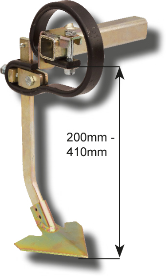 Höhenverstellbare Vibrofederzinke